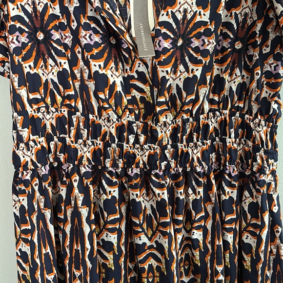 New with tags Maeve Anthropologie short sleeve tribal print maxi dress - Picture 6 of 13